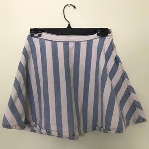Striped Denim Skirt